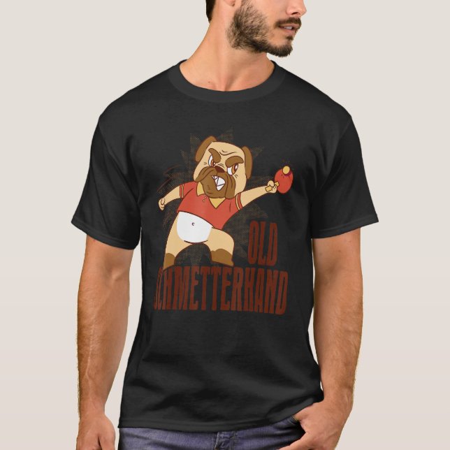 Table Tennis Old Schmetterhand Pingpong Outfit Dog T-Shirt (Vorderseite)