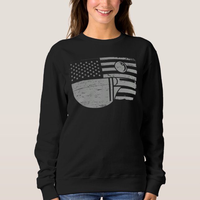 Table tennis player  USA flag  table tennis Sweatshirt (Vorderseite)