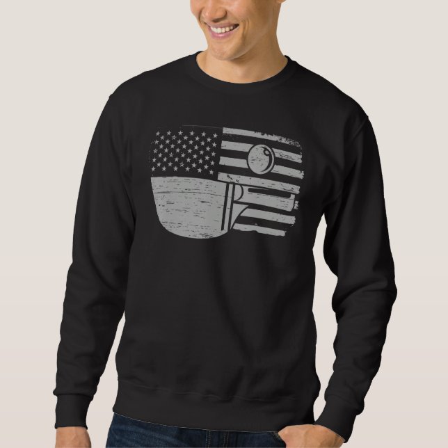 Table tennis player  USA flag  table tennis Sweatshirt (Vorderseite)