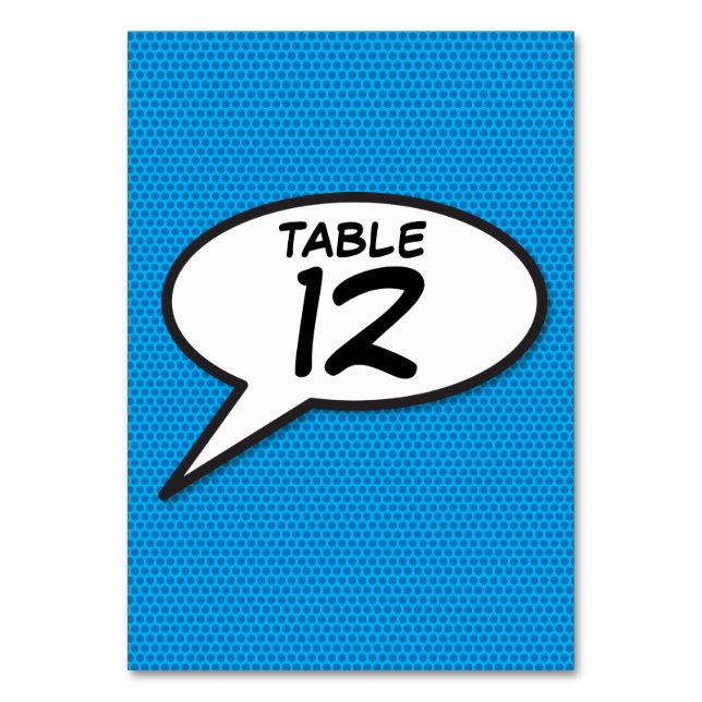 Table Thème de bande dessinée rétro amusant pour numéro  (Par défaut)