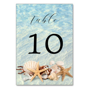 Table Tropical Ocean Beach Seashell Mariage Numéro de ta