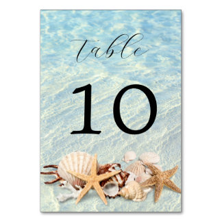 Table Tropical Ocean Beach Seashell Mariage Numéro de ta