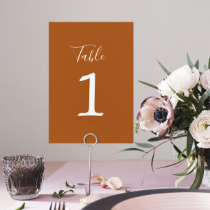 Table True Simplicité 1 Mariage Terracotta Numéro de tab