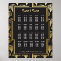 Table Wedding Gatsby Art Deco 1920s 20 Sitzplan P