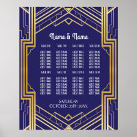 Table Wedding Gatsby Art Deco 1920s Plakatsitze