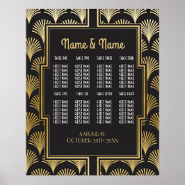 Table Wedding Gatsby Art Deco 1920s Poster Seating