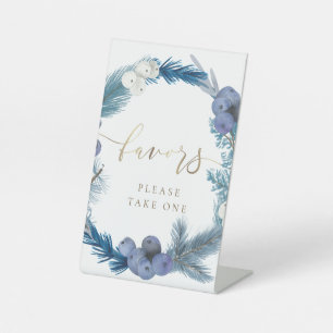 Table wreath d'hiver : signe de piédestal