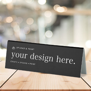 Table Zent Sign Your Design Upload 6" x 2" Tischaufsteller