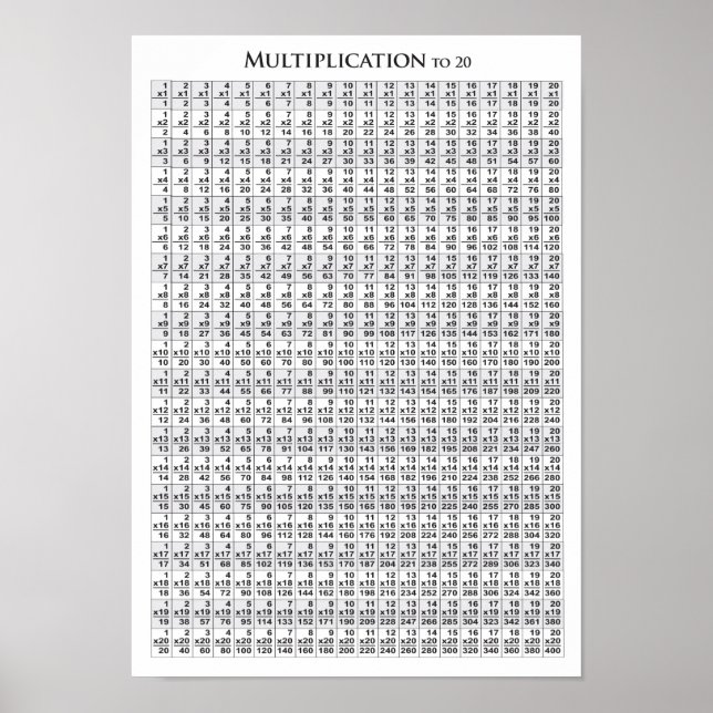 Tableau à 20 - Poster (Devant)
