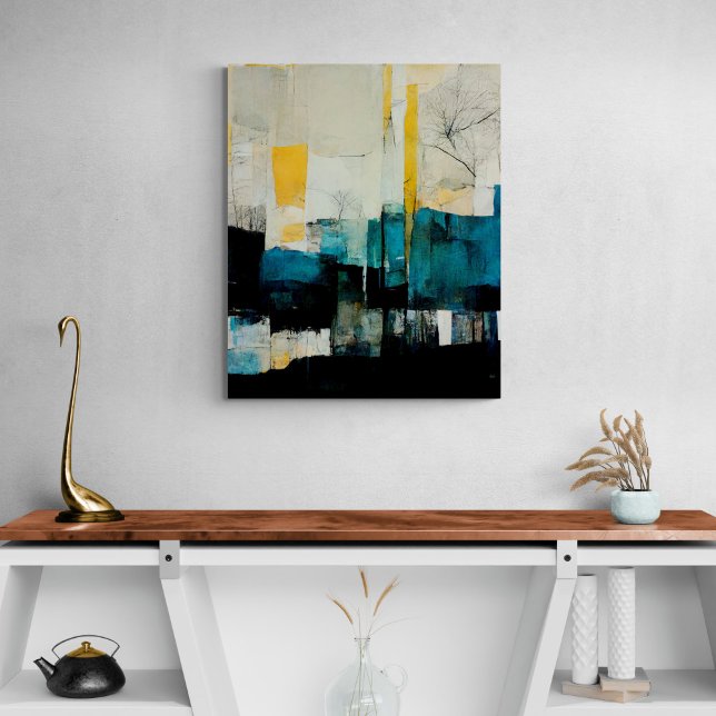 Tableau Abstrait "Profondeurs élevées". Impression (Créateur téléchargé)