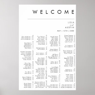 Tableau alphabétique minimaliste moderne