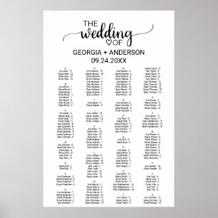 Tableau alphabétique noir simple