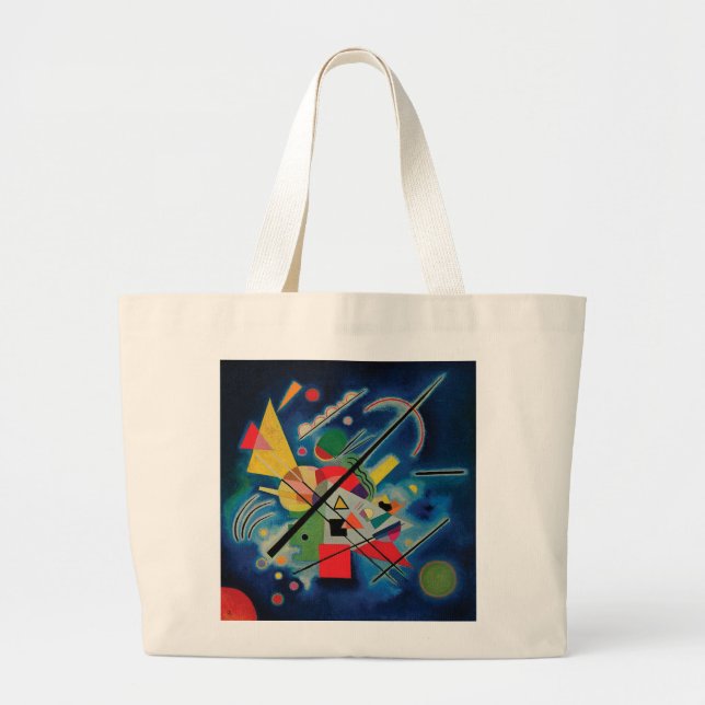 Tableau bleu par Wassily Kandinsky Grand Sac fourr (Devant)