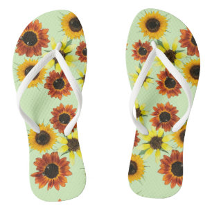 Tableau Coloré Tournesols Fleurs Tongs