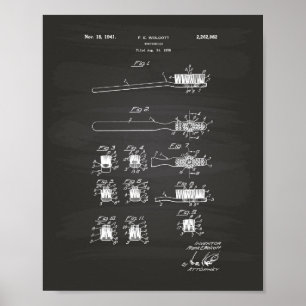 Tableau d'art de brevet de la brosse à dents 1941