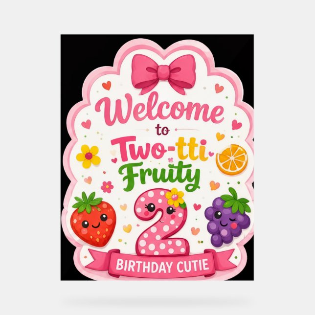 Tableau de bienvenue anniversaire Two-tti Fruity (Recto)