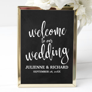 Tableau de Bienvenue de Mariage Panneau Ardoise 8x