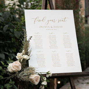 Tableau de bienvenue pour 6 tables avec écriture é