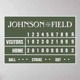 Tableau de bord de baseball personnalisé - 60 po x
