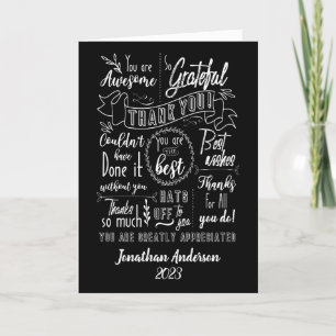 Tableau de bord de l'appréciation du Merci