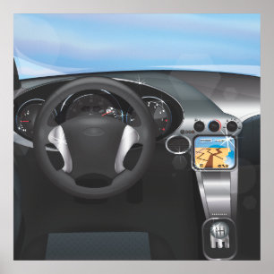 Tableau de bord de voiture de sport