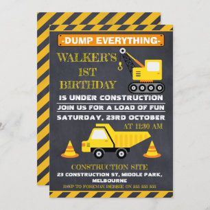 Tableau de bord en construction Invitation d'anniv