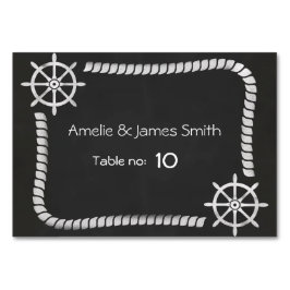 Tableau de bord Mariage nautique Carte de place