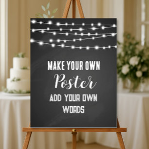 Tableau de bord modèle Faites votre propre affiche