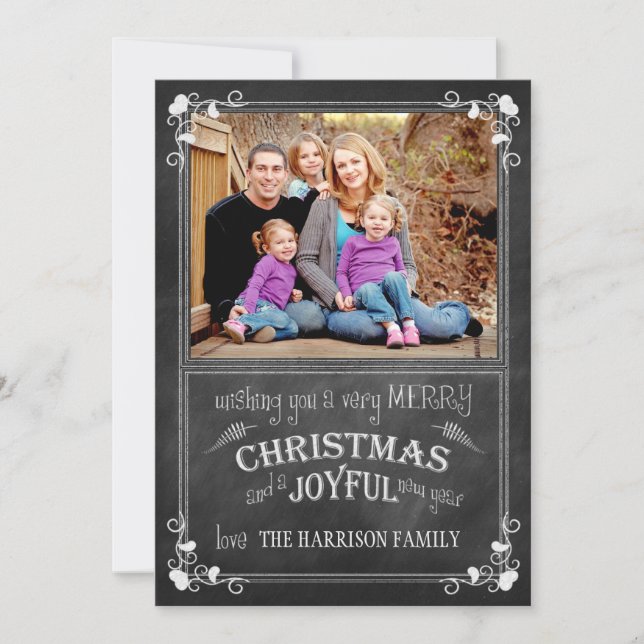 Tableau de bord moderne Noël et Carte photo de nou (Devant)