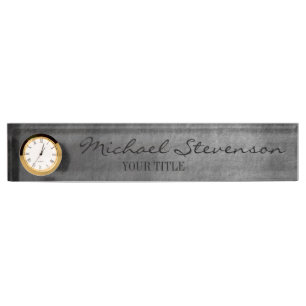 Tableau de bord Motif plaque de commerce avec horl