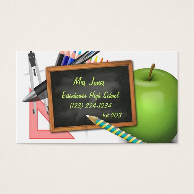 Tableau de bord personnalisé de l'enseignant (Devant)