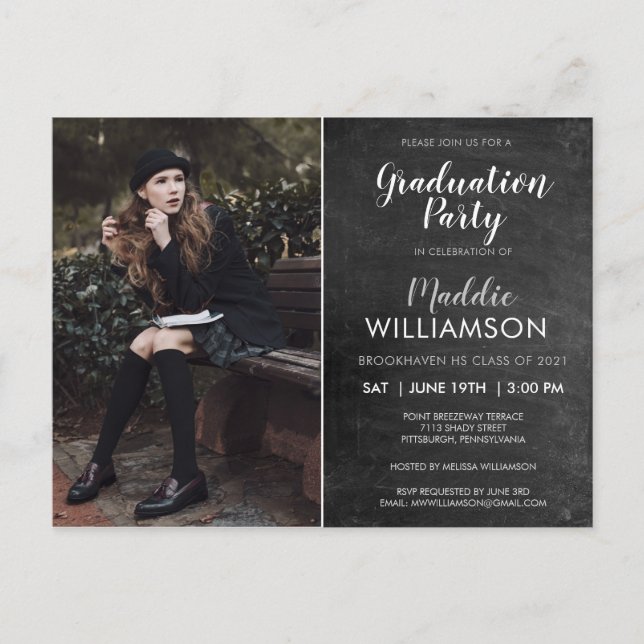 Tableau de bord Photo Graduation Party Invitation (Devant)