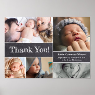 Tableau de bord Photos modernes Baby shower Merci