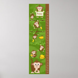 Tableau de croissance pour enfants - Singes