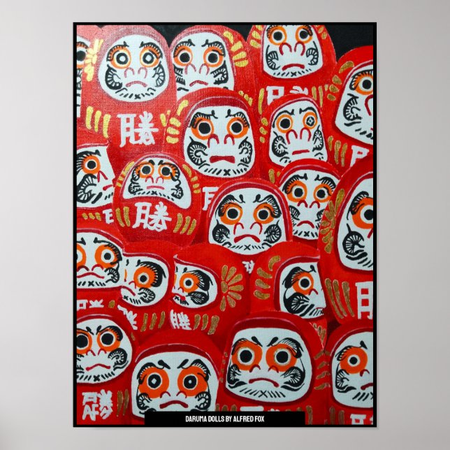 Tableau de Daruma Dolls par Alfred Fox (Devant)