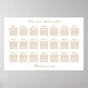 Tableau de disposition de mariage de table 21 beig