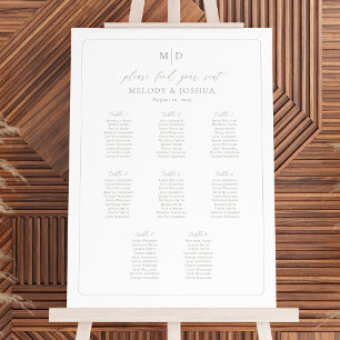 Tableau de disposition des places Monogramme 8 tab
