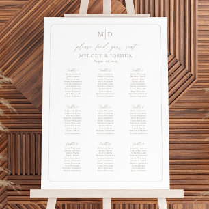Tableau de disposition des places pour 9 tables av