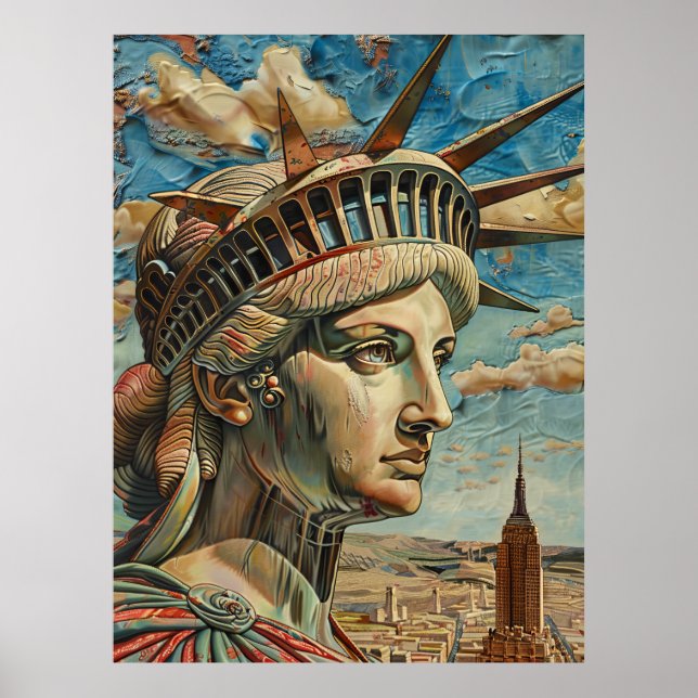 Tableau de la Liberté Lady dans le style baroque P (Devant)