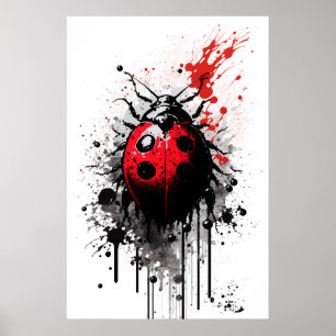 Tableau de Ladybug d'encre