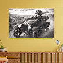 Tableau de luxe de Cockapoo - Toile de style vinta