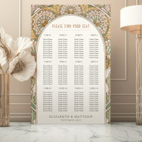 Tableau de mariage assis inspiré de l'Art nouveau