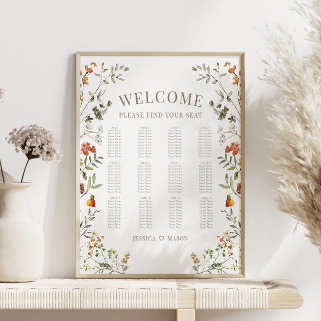 Tableau de Mariage de automne orange d'automne (Créateur téléchargé)