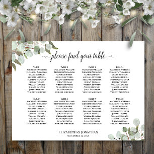 Tableau de Mariage Rustique Eucalyptus 8 Tables