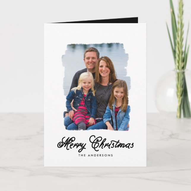 Tableau de Noël moderne | Carte photo de vacances (Devant)