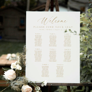 Tableau de placement de bienvenue pour 8 tables