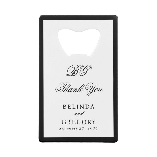Tableau de placement de mariage à monogramme noir  (Devant)