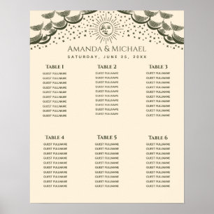 Tableau de placement de mariage de carte de tarot