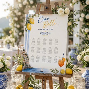 Tableau de placement de mariage italien de la côte