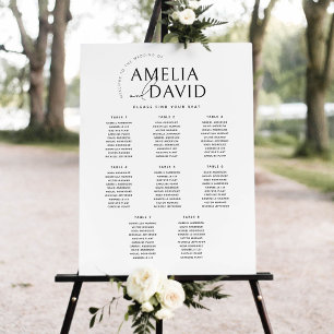 Tableau de placement de sièges de bienvenue modern